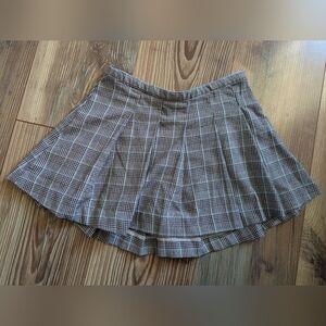 Youth Girls Wonder Nation Blue Black Plaid Pleated Skirt XS 4-5